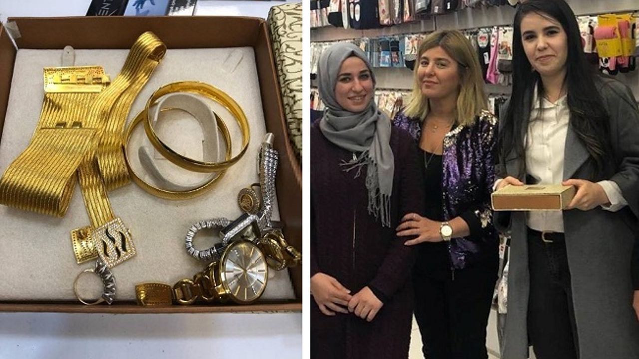 Kahramanmaraş'taki mağazada bulanan 50 bin liralık altınlar sahibine teslim edildi