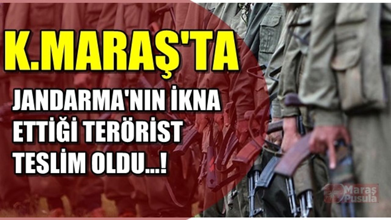 Kahramanmaraş'ta Jandarmanın ikna ettiği terörist teslim oldu