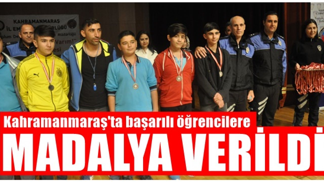 Kahramanmaraş'ta ÇOGEP kapmasındaki turnuvada madalyalar verildi