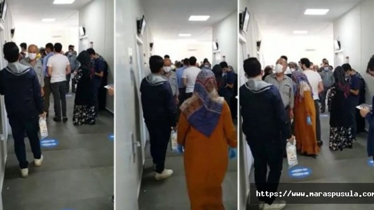 COVID-19 polikliniğindeki test kuyruğu isyan ettirdi