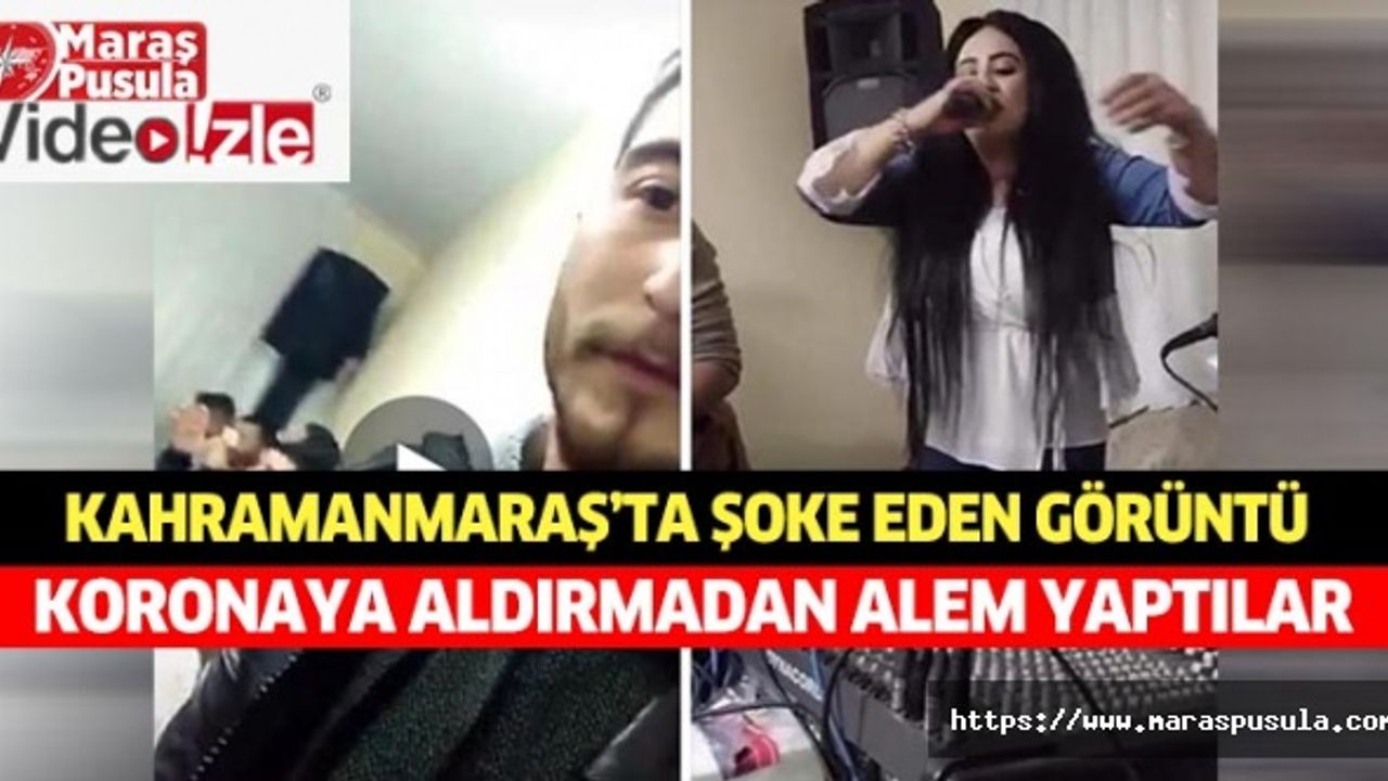 Kahramanmaraş’ta şoke eden görüntü, Koronaya aldırmadan alem yaptılar