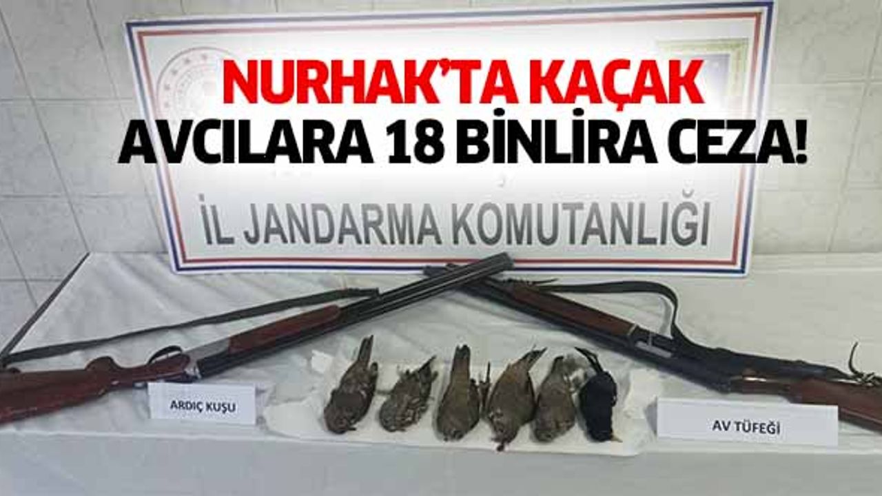 Nurhak’ta kaçak avcılara 18 bin lira ceza!