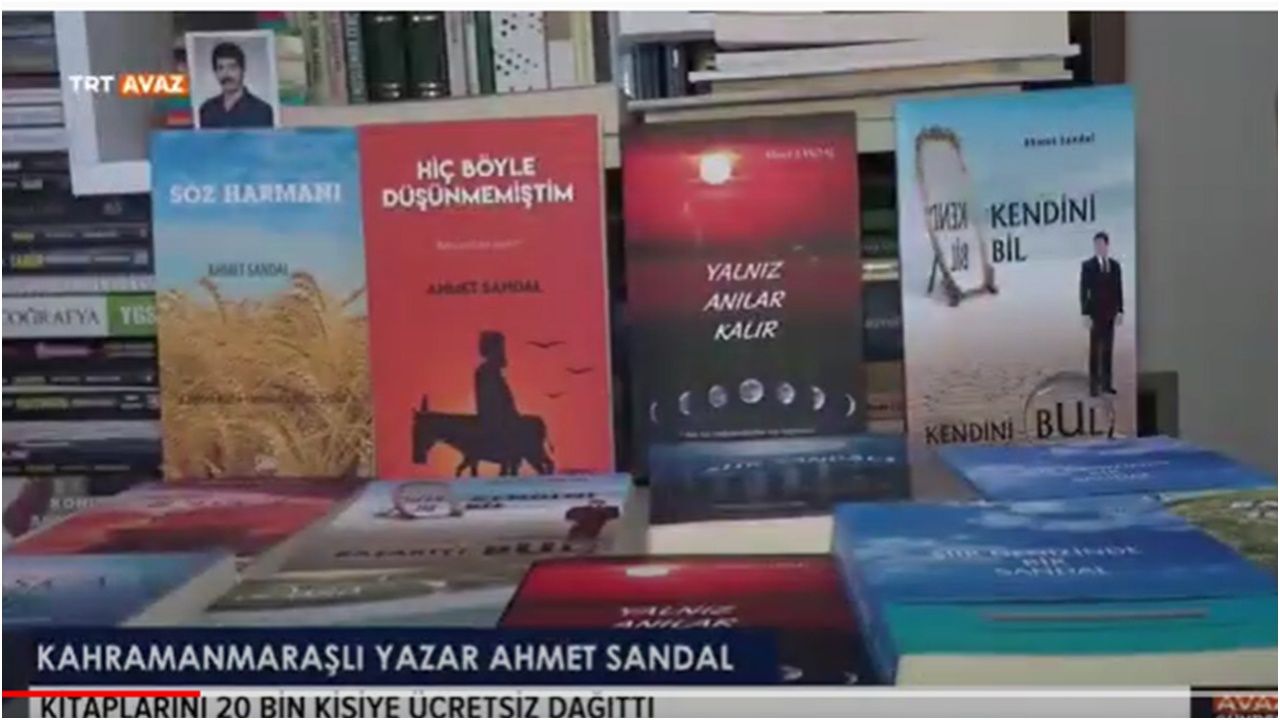 Yazar Ahmet Sandal, geçen hafta TRT’de haber oldu!
