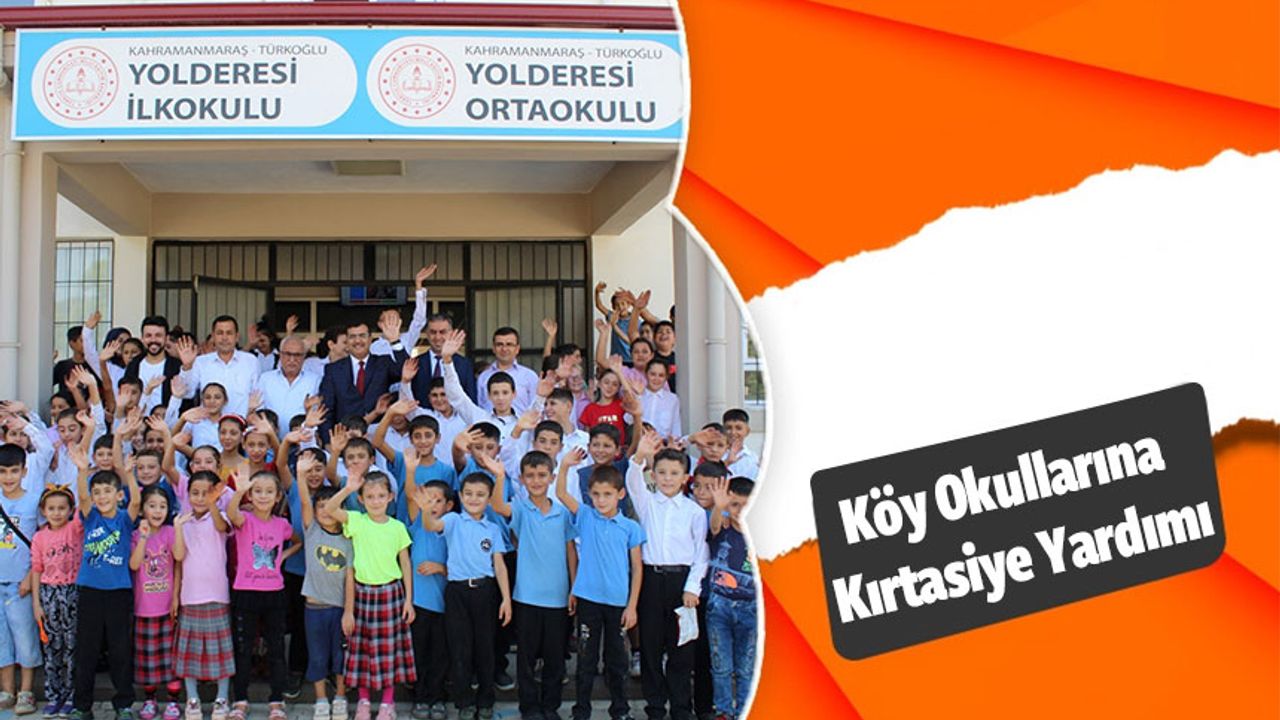 Türkoğlu'nda köy okullarına kırtasiye yardımı!