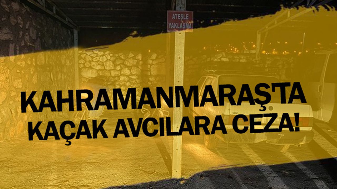 Kahramanmaraş'ta kaçak avcılara ceza!