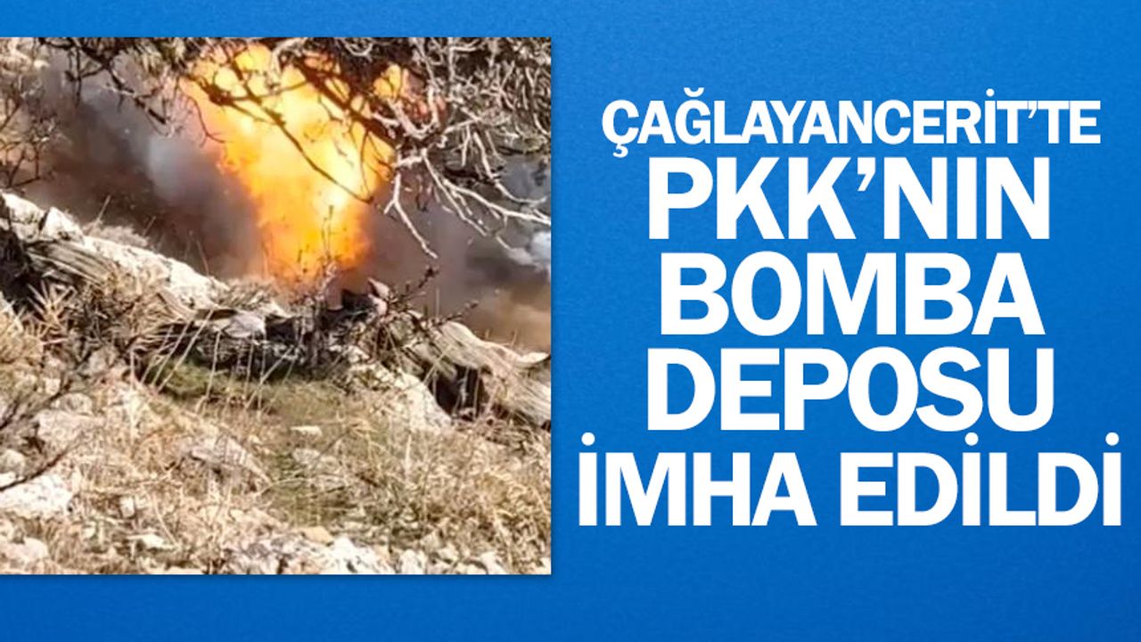 Çağlayancerit’te PKK’nın bomba deposu imha edildi