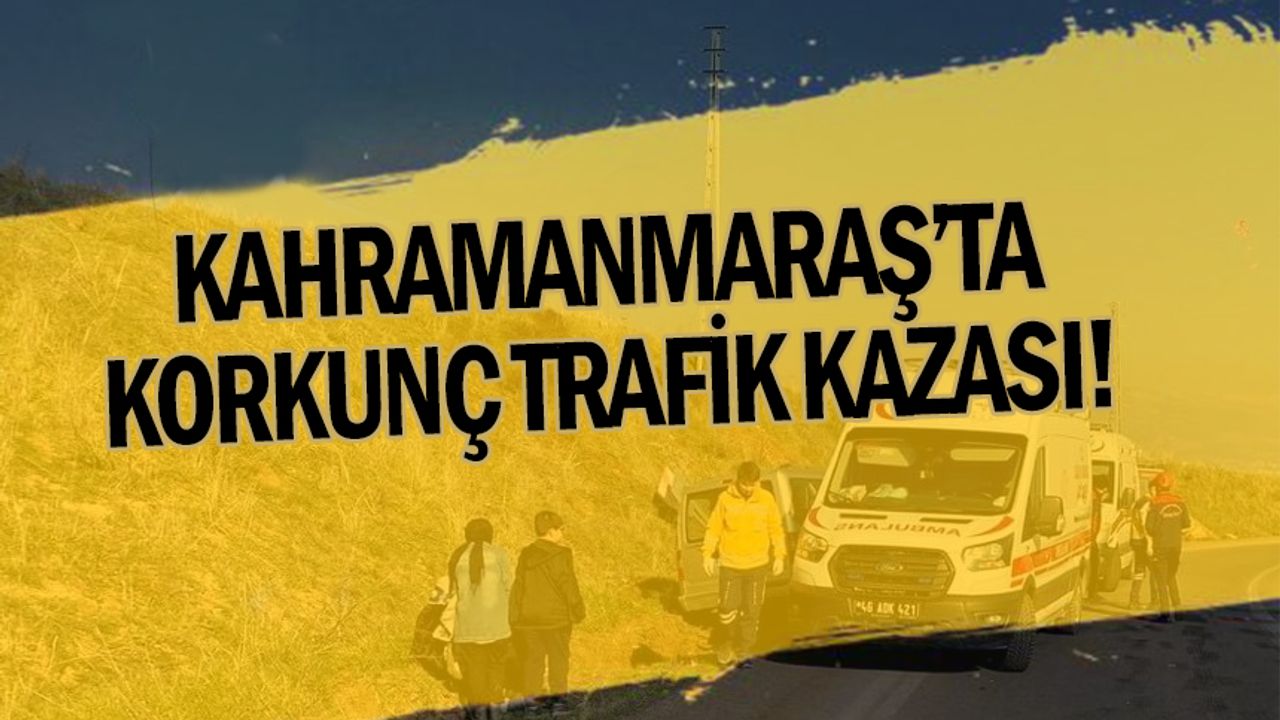 Kahramanmaraş’ta hafif ticari araç trafik levhasına çarptı: 4 yaralı