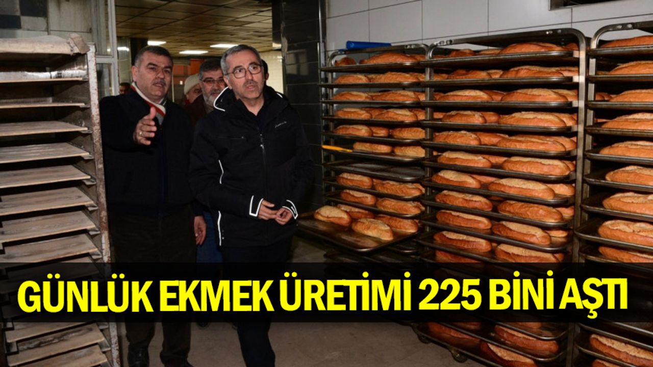 Günlük Ekmek Üretimi 225 Bini Aştı