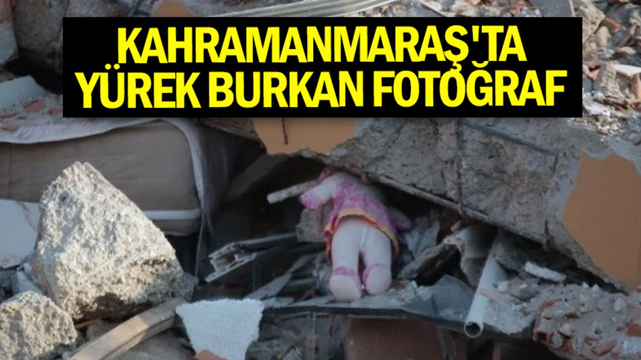 Depremin merkez üssü Kahramanmaraş'ta yürek burkan fotoğraf