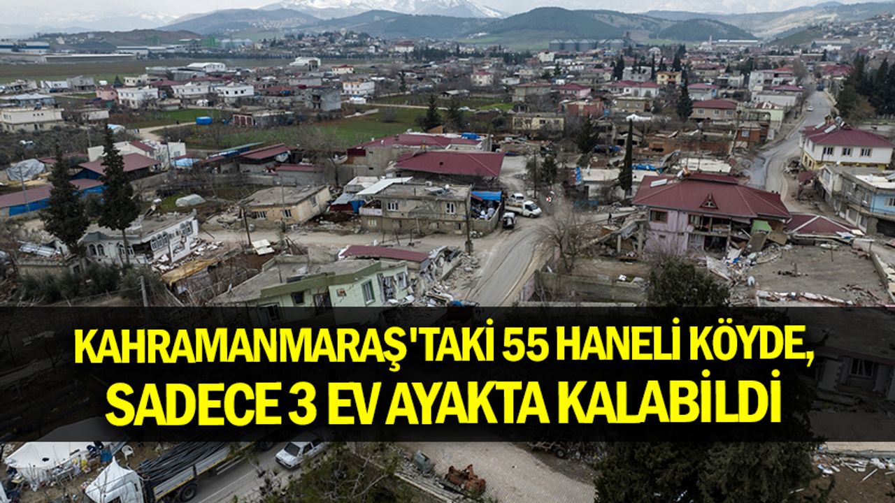 Kahramanmaraş'taki 55 haneli köyde, sadece 3 ev ayakta kalabildi