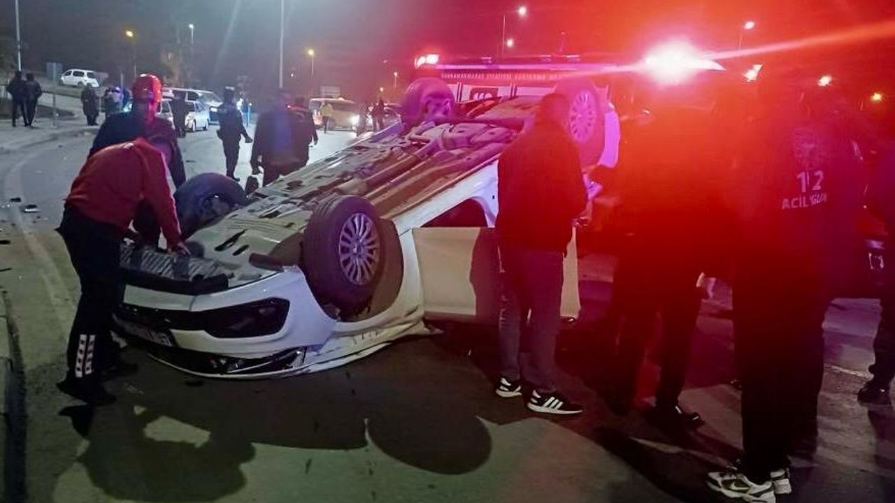Kahramanmaraş’ta otomobil takla attı sürücü yaralandı 
