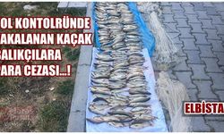 Elbistan'da yol kontrolünde yakalanan kaçak balıkçılara para cezası!
