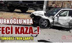 Türkoğlu'nda bayram ziyaretinden dönen ailenin otomobiline tren çarptı: 5 yaralı