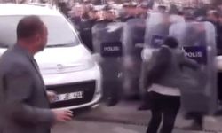 HDP'li vekil polis kalkanına kafa atmaya çalıştı!