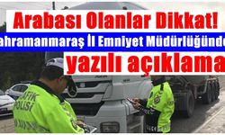 Kahramanmaraş İl Emniyet Müdürlüğünden Yazılı Açıklama!
