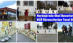 Nurdağı'nda Okul Duvarları KSÜ Öğrencilerine Tuval Oldu