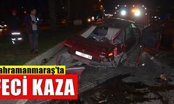Kahramanmaraş'ta kaza yapan otomobil sürücüsü yaralandı