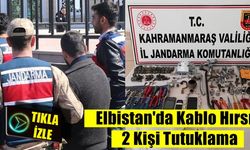 Elbistan'da Kablo Hırsızı 2 Kişi Tutuklandı