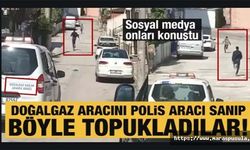 Yasağa uymayıp dışarı çıkan gençler doğal gaz aracını görünce böyle topukladı