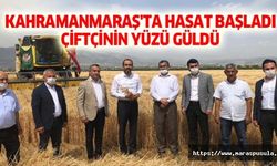 Kahramanmaraş'ta hasat başladı, çiftçinin yüzü güldü