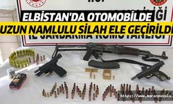 Elbistan'da otomobilde uzun namlulu silah ele geçirildi