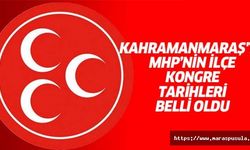Kahramanmaraş'ta MHP’nin ilçe kongre tarihleri belli oldu