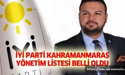 İyi Parti Kahramanmaraş yönetim kadrosu belli oldu