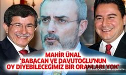 Mahir Ünal, ‘Babacan ve Davutoğlu'nun oy diyebileceğimiz bir oranları yok’