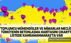 'Toplumcu Mühendisler ve Mimarlar Meclisi' Türkiye'nin Betonlaşma Haritasını Çıkarttı, Listede Kahramanmaraş’ta var