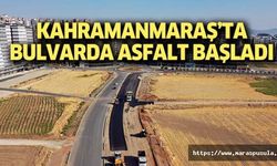 Kahramanmaraş’ta bulvarda asfalt başladı