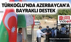 Türkoğlu’nda Azerbaycan'a bayraklı destek