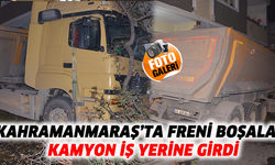 Kahramanmaraş’ta Freni Boşalan Kamyon İş Yerine Girdi