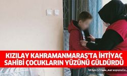 Kızılay Kahramanmaraş’ta ihtiyaç sahibi çocukların yüzünü güldürdü