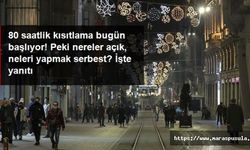 80 saat sürecek kısıtlama bugün başlıyor, Peki nereler açık, neleri yapmak serbest