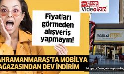 Kahramanmaraş’ta mobilya mağazasından dev indirim