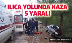 Ilıca yolunda kaza, 5 yaralı