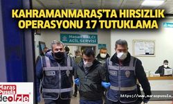 Kahramanmaraş’ta hırsızlık operasyonu, 17 tutuklama