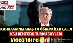 Kahramanmaraş’ta öğrenciler çaldı, KSÜ Rektörü türkü söyledi