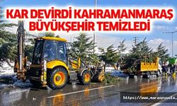 Kar devirdi Kahramanmaraş Büyükşehir temizledi