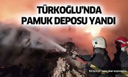 Türkoğlu'nda pamuk deposu yandı