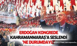 Erdoğan kongrede Kahramanmaraş’a seslendi, ‘ne durumdayız’