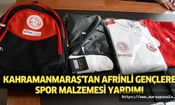 Kahramanmaraş'tan Afrinli gençlere spor malzemesi yardımı
