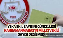 YSK vekil sayısını güncelledi, Kahramanmaraş’ın milletvekili sayısı değişmedi