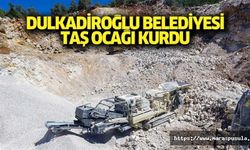 Dulkadiroğlu belediyesi taş ocağı kurdu