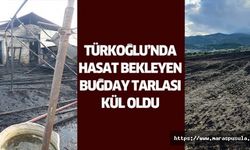 Türkoğlu’nda hasat bekleyen buğday tarlası kül oldu