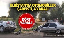 Elbistan’da otomobiller çarpıştı, 4 yaralı