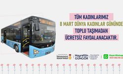 Kahramanmaraş'ta toplu taşıma bugün kadınlara ücretsiz