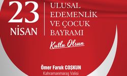Vali Ömer Faruk Coşkun 23 Nisan mesajı yayınladı!