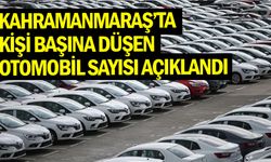 Kahramanmaraş’ta kişi başına düşen otomobil sayısı açıklandı