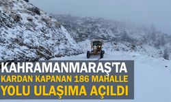Kahramanmaraş'ta kardan kapanan 186 mahalle yolu ulaşıma açıldı
